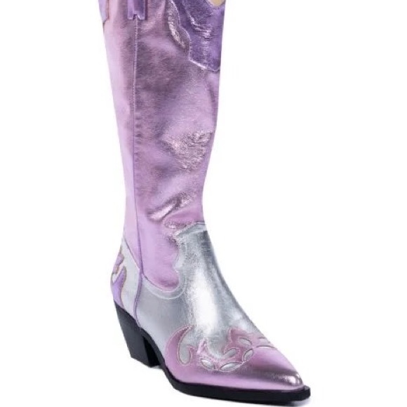 BRAND NEW Pink & Silver Glam Cowboy Boots - Picture 14 of 16